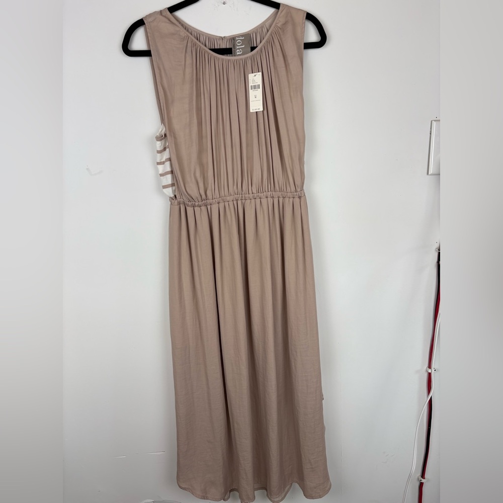 Anthropologie Taupe Midi Dress
